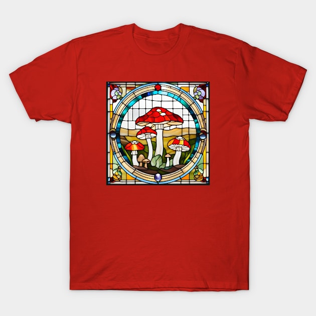 Mushie Family Stained Glass T-Shirt by Xie